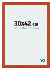 Mura MDF Cadre Photo 30x42cm Orange De Face Mesure | yourdeclineoration.com