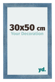 Mura MDF Cadre Photo 30x50cm Bleu Brillant Geveegd De Face Mesure | yourdeclineoration.com
