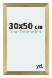 Mura MDF Cadre Photo 30x50cm Or Brillant De Face Mesure | yourdeclineoration.com
