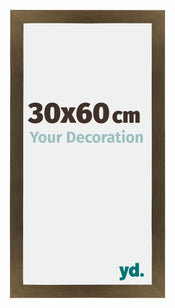 Mura MDF Cadre Photo 30x60cm Bronze Décor De Face Mesure | yourdeclineoration.com