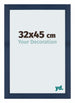 Mura MDF Cadre Photo 32x45cm Bleu Foncé Patiné De Face Mesure | yourdeclineoration.com