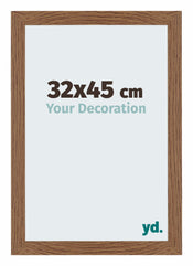 Mura MDF Cadre Photo 32x45cm Chêne Rustique De Face Mesure | yourdeclineoration.com