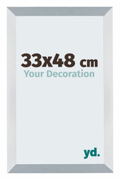 Mura MDF Cadre Photo 33x48cm Aluminium Brossé De Face Mesure | yourdeclineoration.com