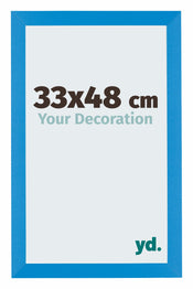 Mura MDF Cadre Photo 33x48cm Bleu Brillant De Face Mesure | yourdeclineoration.com