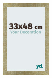 Mura MDF Cadre Photo 33x48cm Or Antique De Face Mesure | yourdeclineoration.com