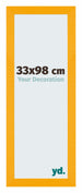 Mura MDF Cadre Photo 33x98cm Jaune De Face Mesure | yourdeclineoration.com