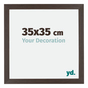 Mura MDF Cadre Photo 35x35cm Chêne Foncé De Face Mesure | yourdeclineoration.com