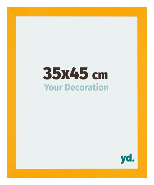Mura MDF Cadre Photo 35x45cm Jaune De Face Mesure | yourdeclineoration.com