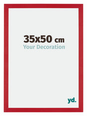 Mura MDF Cadre Photo 35x50cm Rouge De Face Mesure | yourdeclineoration.com
