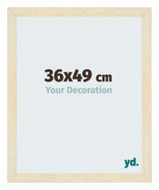 Mura MDF Cadre Photo 36x49cm Sable Patiné De Face Mesure | yourdeclineoration.com