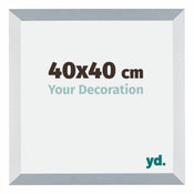 Mura MDF Cadre Photo 40x40cm Aluminium Brossé De Face Mesure | yourdeclineoration.com
