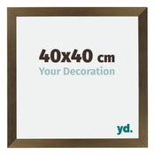 Mura MDF Cadre Photo 40x40cm Bronze Décor De Face Mesure | yourdeclineoration.com