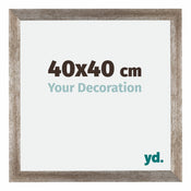 Mura MDF Cadre Photo 40x40cm Métal Vintage De Face Mesure | yourdeclineoration.com