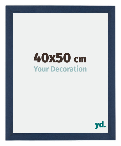 Mura MDF Cadre Photo 40x50cm Bleu Foncé Patine De Face Mesure | yourdeclineoration.com