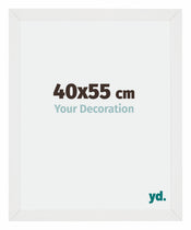 Mura MDF Cadre Photo 40x55cm Blanc Brillant De Face Mesure | yourdeclineoration.com