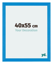 Mura MDF Cadre Photo 40x55cm Bleu Brillant De Face Mesure | yourdeclineoration.com