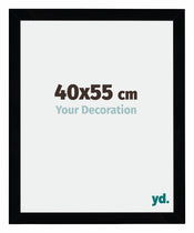 Mura MDF Cadre Photo 40x55cm Noir Brillant De Face Mesure | yourdeclineoration.com