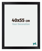 Mura MDF Cadre Photo 40x55cm Noir Mat De Face Mesure | yourdeclineoration.com