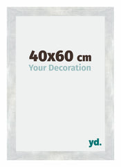 Mura MDF Cadre Photo 40x60cm Argent Brillant Vintage De Face Mesure | yourdeclineoration.com
