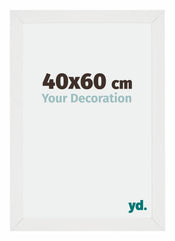 Mura MDF Cadre Photo 40x60cm Blanc Brillant De Face Mesure | yourdeclineoration.com