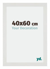 Mura MDF Cadre Photo 40x60cm Blanc Mat De Face Mesure | yourdeclineoration.com