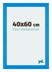 Mura MDF Cadre Photo 40x60cm Bleu Brillant De Face Mesure | yourdeclineoration.com