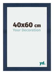 Mura MDF Cadre Photo 40x60cm Bleu Foncé Patine De Face Mesure | yourdeclineoration.com