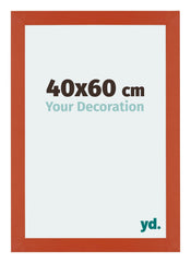 Mura MDF Cadre Photo 40x60cm Orange De Face Mesure | yourdeclineoration.com