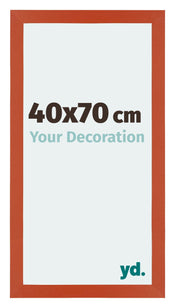 Mura MDF Cadre Photo 40x70cm Orange De Face Mesure | yourdeclineoration.com