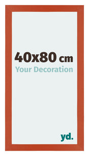 Mura MDF Cadre Photo 40x80cm Orange De Face Mesure | yourdeclineoration.com