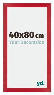 Mura MDF Cadre Photo 40x80cm Rouge De Face Mesure | yourdeclineoration.com