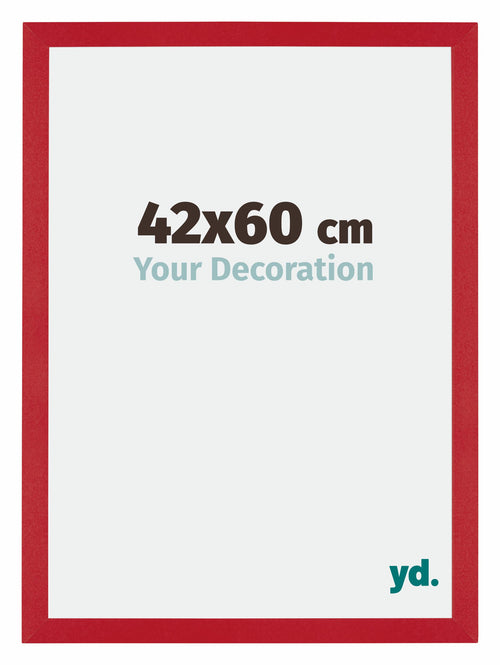 Mura MDF Cadre Photo 42x60cm Rouge De Face Mesure | yourdeclineoration.com