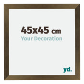 Mura MDF Cadre Photo 45x45cm Bronze Décor De Face Mesure | yourdeclineoration.com