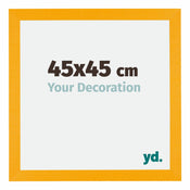 Mura MDF Cadre Photo 45x45cm Jaune De Face Mesure | yourdeclineoration.com