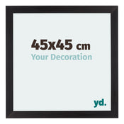 Mura MDF Cadre Photo 45x45cm Noir Grain De Bois De Face Mesure | yourdeclineoration.com