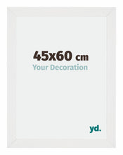 Mura MDF Cadre Photo 45x60cm Blanc Brillant De Face Mesure | yourdeclineoration.com
