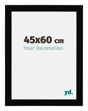 Mura MDF Cadre Photo 45x60cm Noir Brillant De Face Mesure | yourdeclineoration.com