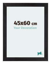 Mura MDF Cadre Photo 45x60cm Noir Grain De Bois De Face Mesure | yourdeclineoration.com
