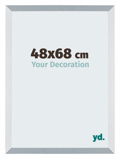 Mura MDF Cadre Photo 48x68cm Aluminium Brosse De Face Mesure | yourdeclineoration.com