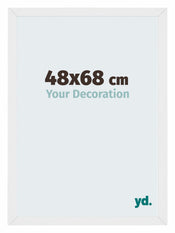 Mura MDF Cadre Photo 48x68cm Blanc Brillant De Face Mesure | yourdeclineoration.com
