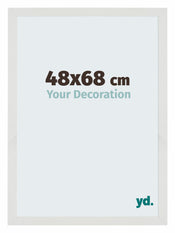 Mura MDF Cadre Photo 48x68cm Blanc Mat De Face Mesure | yourdeclineoration.com