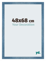 Mura MDF Cadre Photo 48x68cm Bleu Brillant Geveegd De Face Mesure | yourdeclineoration.com