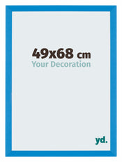 Mura MDF Cadre Photo 49x68cm Bleu Brillant Patine De Face Mesure | yourdeclineoration.com