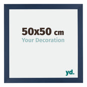 Mura MDF Cadre Photo 50x50cm Bleu Foncé Patine De Face Mesure | yourdeclineoration.com