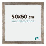 Mura MDF Cadre Photo 50x50cm Métal Vintage De Face Mesure | yourdeclineoration.com