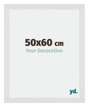 Mura MDF Cadre Photo 50x60cm Blanc Mat De Face Mesure | yourdeclineoration.com