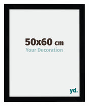 Mura MDF Cadre Photo 50x60cm Noir Brillant De Face Mesure | yourdeclineoration.com