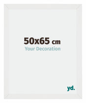 Mura MDF Cadre Photo 50x65cm Blanc Brillant De Face Mesure | yourdeclineoration.com