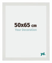 Mura MDF Cadre Photo 50x65cm Blanc Mat De Face Mesure | yourdeclineoration.com