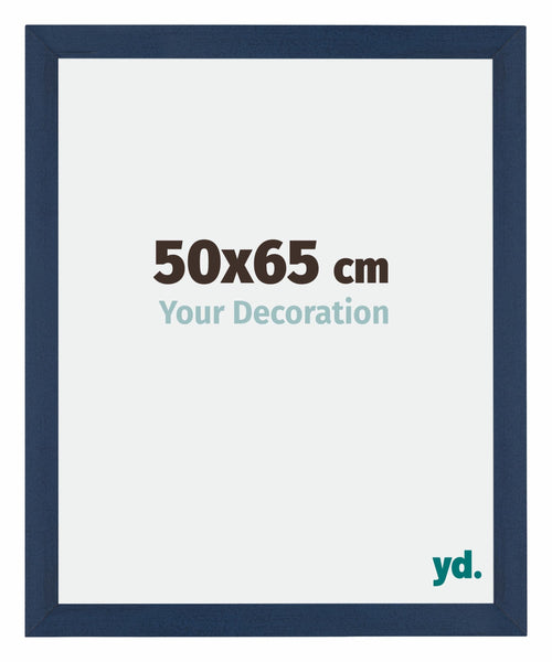 Mura MDF Cadre Photo 50x65cm Bleu Foncé Patine De Face Mesure | yourdeclineoration.com
